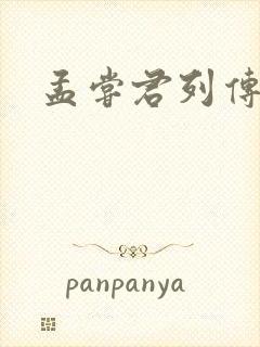 孟尝君列传封面