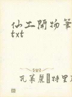 仙工开物笔趣阁txt