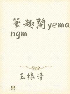 笔趣阁yemangm封面
