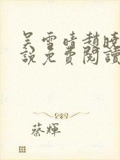 吴雪晴赵晓东小说免费阅读