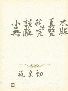 小说我真不想太无敌完整版未删减小说