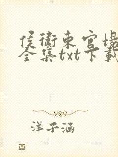 侯卫东官场笔记全集txt下载封面