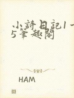小诗日记1一15笔趣阁封面