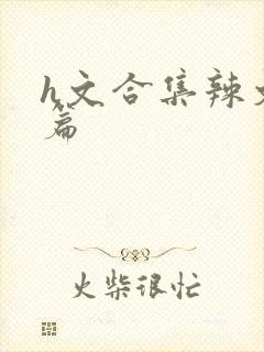 h文合集辣文短篇封面