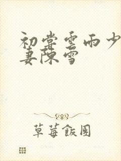 初尝云雨少妇人妻陈雪