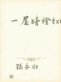 一屋暗灯txt封面