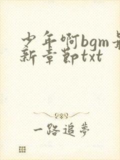 少年啊bgm最新章节txt封面