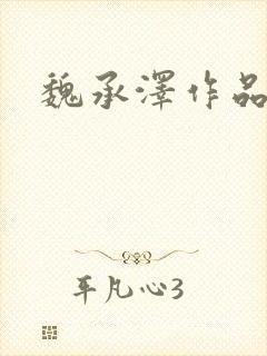 魏承泽作品封面