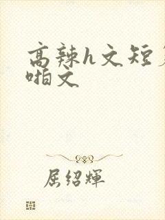 高辣h文短篇啪啪文