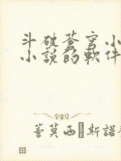 斗破苍穹小说看小说的软件