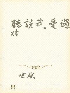 听说我爱过你txt