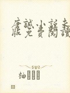 唐诚小说未删减版免费阅读封面