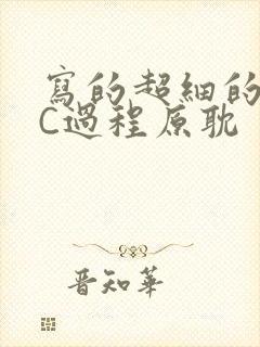 写的超细的多肉C过程原耽