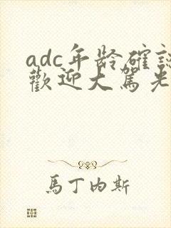 adc年龄确认欢迎大驾光临小说