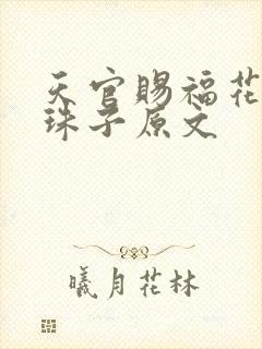 天官赐福花怜塞珠子原文