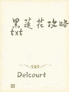 黑莲花攻略手册txt