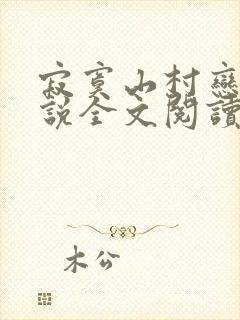 寂寞山村恋上小说全文阅读封面