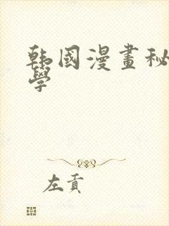 韩国漫画秘密教学封面