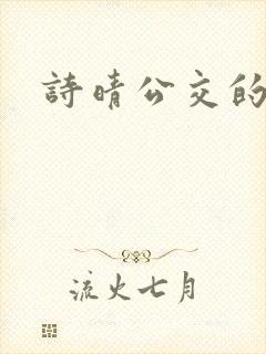 诗晴公交的小说