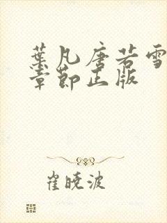 叶凡唐若雪最新章节正版封面