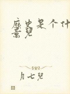 历史是个什么玩意儿