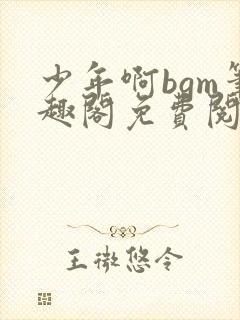 少年啊bgm笔趣阁免费阅读全文下载