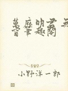 万历明君 无弹窗笔趣阁