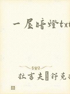 一屋暗灯txt