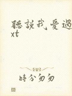 听说我爱过你txt