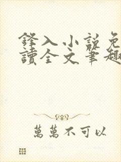 锋入小说免费阅读全文笔趣阁
