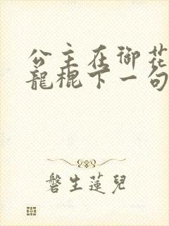 公主在御花园吃龙棍下一句