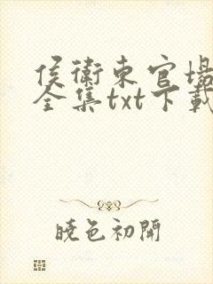 侯卫东官场笔记全集txt下载封面