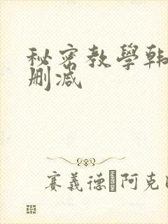 秘密教学韩漫无删减