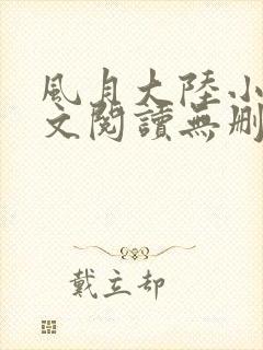 风月大陆小说全文阅读无删减