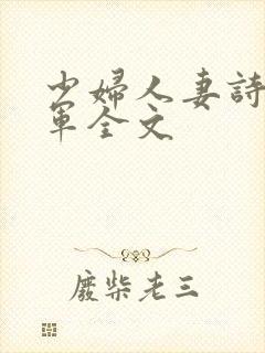 少妇人妻诗雨小军全文