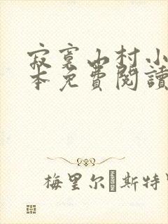 寂寞山村小说全本免费阅读