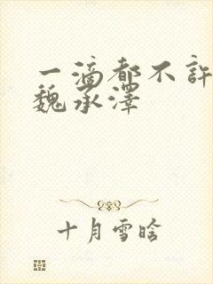 一滴都不许漏 魏承泽