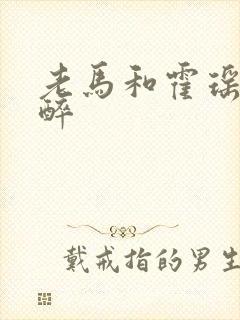 老马和霍瑶瑶喝醉