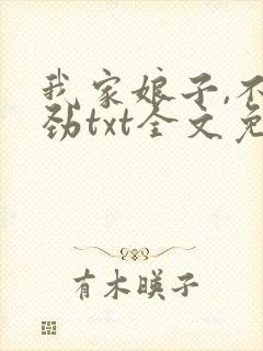 我家娘子,不对劲txt全文免费阅读