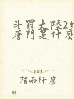 斗罗大陆2绝世唐门是什么时候出的