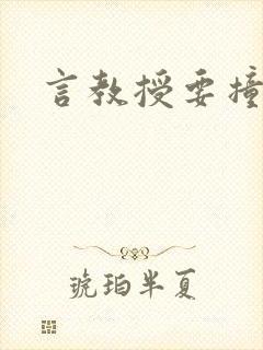 言教授要撞坏了封面