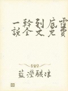 一干到底霍坤小说全文免费阅读封面