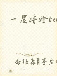 一屋暗灯txt