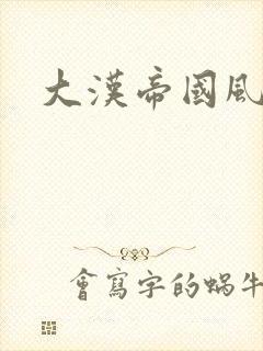 大汉帝国风云录封面