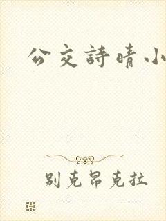 公交诗晴小说封面