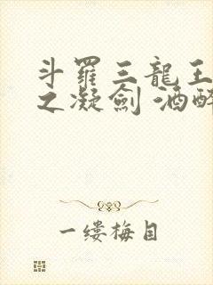 斗罗三龙王传说之凝剑 酒醉而言