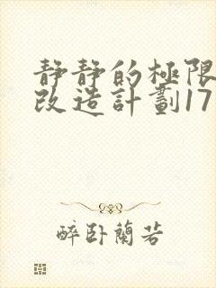 静静的极限自我改造计划17