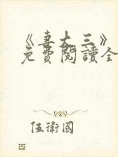 《妻大三》小说免费阅读全文