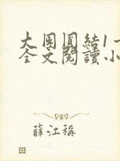 大团圆结1一6全文阅读小说于兜兜封面