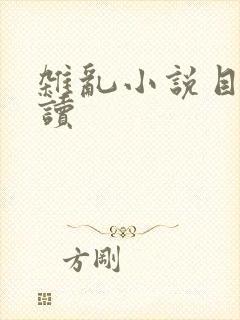 杂乱小说目录阅读封面